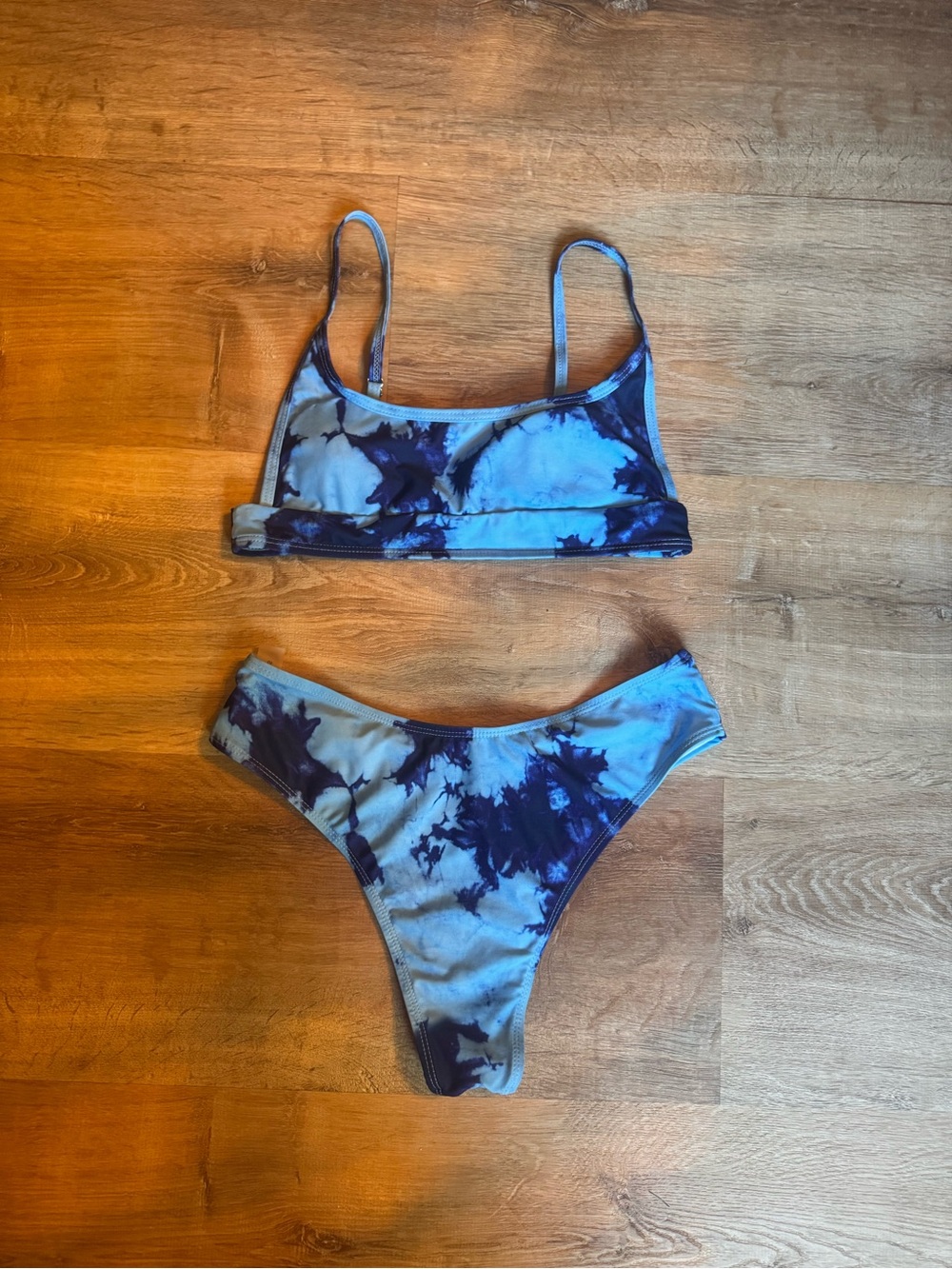 Tie-Dye Blue Bikini Set